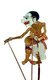In Javanese wayang (shadow puppets), the panakawan or panakavan (phanakavhan) are the clown servants of the hero. There are four of them – Semar (also known as Ki Lurah Semar), Petruk, Gareng and Bagong. Semar is the personification of a deity, sometimes said to the be the dhanyang or guardian spirit of the island of Java. In Javanese mythology, deities can only manifest themselves as ugly or otherwise unprepossessing humans, and so Semar is always portrayed as short and fat with a pug nose and a dangling hernia.<br/><br/>His three companions are his adopted sons, given to Semar as votaries by their parents. Petruk is portrayed as tall and gangling with a long nose, Gareng as short with a club foot and Bagong as obese.<br/><br/>Wayang is a Javanese word for particular kinds of theatre (literally 'shadow'). When the term is used to refer to kinds of puppet theatre, sometimes the puppet itself is referred to as wayang. Performances of shadow puppet theatre are accompanied by gamelan in Java.<br/><br/>UNESCO designated Wayang Kulit, a shadow puppet theatre and the best known of the Indonesian wayang, as a Masterpiece of Oral and Intangible Heritage of Humanity on 7 November 2003.